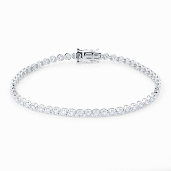 Goldsmiths 18ct White Gold 2.00cttw Diamond Line Bracelet Goldsmiths 18ct White Gold 2.00cttw Diamond Line Bracelet