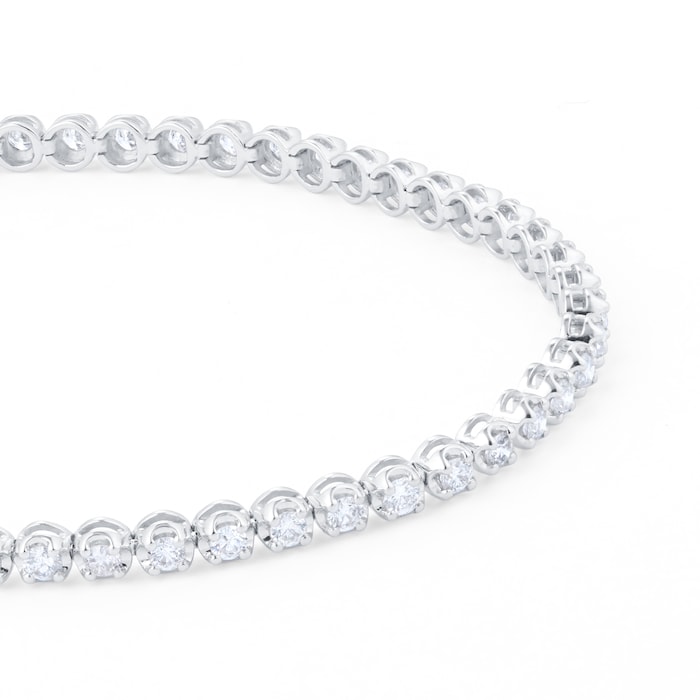 Goldsmiths 18ct White Gold 2.00cttw Line Bracelet