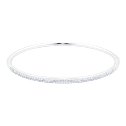 12111074 - 18ct White Gold 1.00cttw Diamond Double Row Bangle