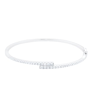 Goldsmiths 18ct White Gold 1.00cttw Diamond Split Bangle