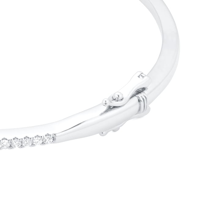 Goldsmiths 18ct White Gold 1.00cttw Diamond Split Bangle