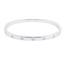 12111079 - Gossamer 18ct White Gold 0.60cttw Diamond Bangle