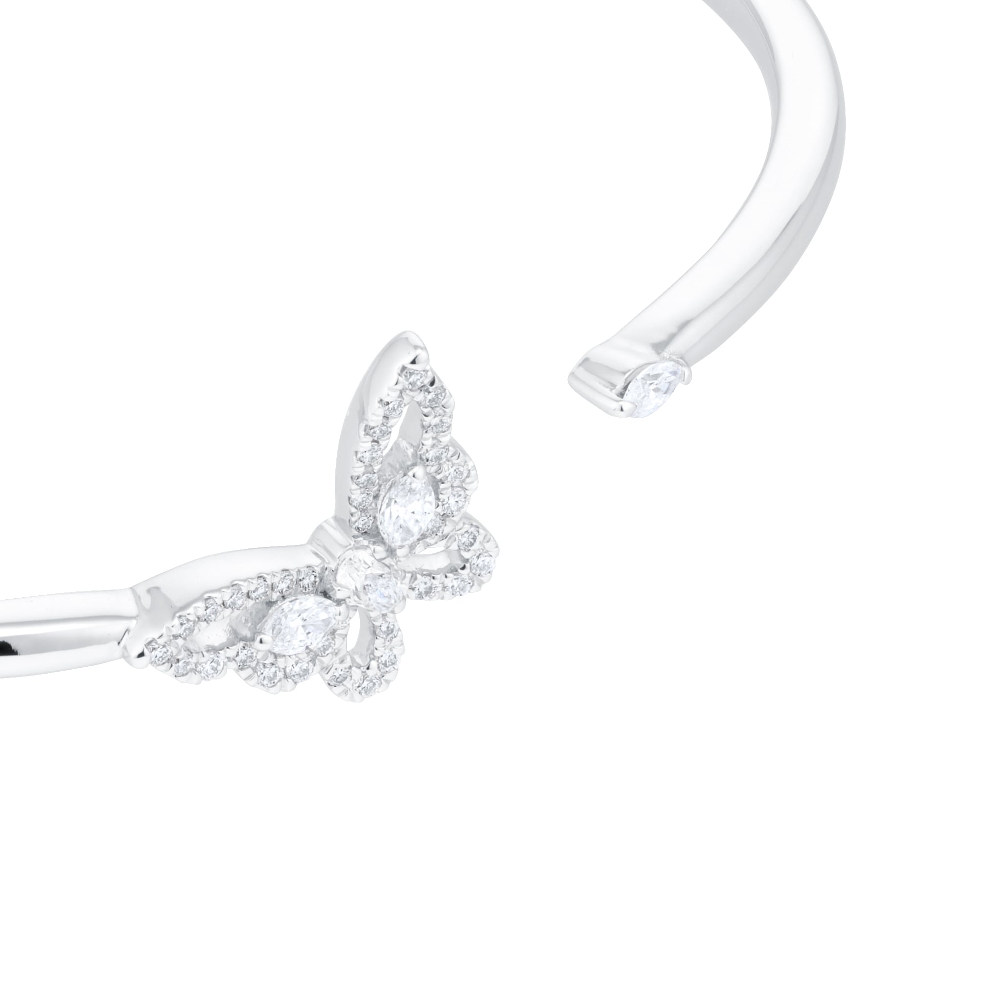 Mappin & Webb Limited Edition Riveret 18ct White Gold 0.33cttw Diamond Butterfly Bangle Mappin & Webb Limited Edition Riveret 18ct White Gold 0.33cttw Diamond Butterfly Bangle