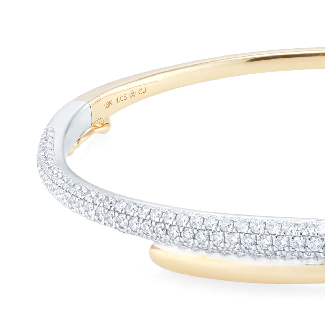 Mappin & Webb Libretto 18ct Yellow Gold 1.08cttw Diamond Pave Bangles Mappin & Webb Libretto 18ct Yellow Gold 1.08cttw Diamond Pave Bangles