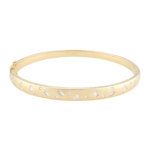 Mappin & Webb Gossamer 18ct Yellow Gold 0.45cttw Diamond Bangle