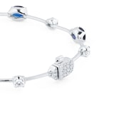 Mappin & Webb 18ct White Gold Sapphire & 1.14cttw Diamond Bracelet
