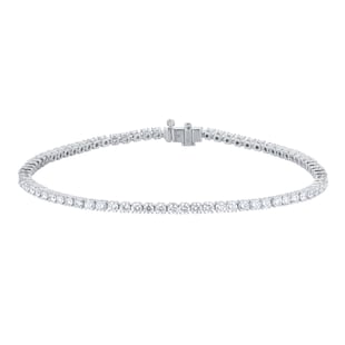 Goldsmiths 18ct White Gold 2.90ttw Brilliant Cut Diamond Line Bracelet
