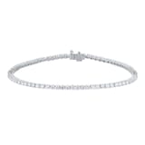 Goldsmiths 18ct White Gold 2.90ttw Brilliant Cut Diamond Line Bracelet
