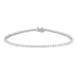 12111134 - 18ct White Gold 2.90ttw Brilliant Cut Diamond Line Bracelet