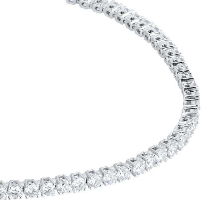 Goldsmiths 18ct White Gold 2.90ttw Brilliant Cut Diamond Line Bracelet