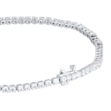 Goldsmiths 18ct White Gold 2.90ttw Brilliant Cut Diamond Line Bracelet
