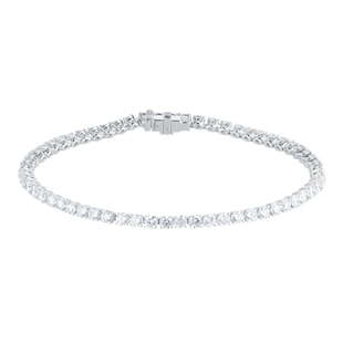 Goldsmiths 18ct White Gold 4.87ttw Brilliant Cut Diamond Line Bracelet