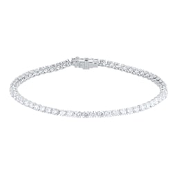 12111135 - 18ct White Gold 4.87ttw Brilliant Cut Diamond Line Bracelet
