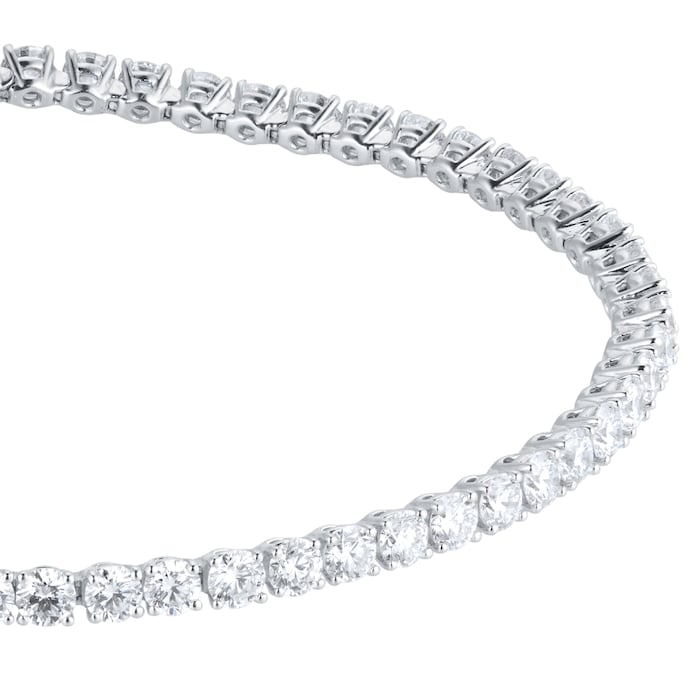 Goldsmiths 18ct White Gold 4.87ttw Brilliant Cut Diamond Line Bracelet