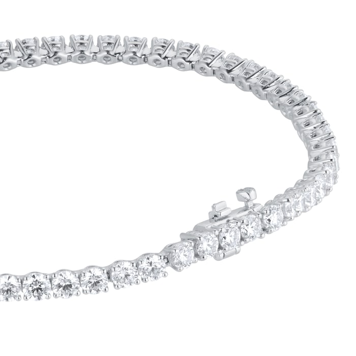 Goldsmiths 18ct White Gold 4.87ttw Brilliant Cut Diamond Line Bracelet