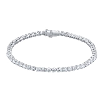 Goldsmiths 18ct White Gold 6.91cttw Brilliant Cut Diamond Line Bracelet