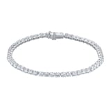 Goldsmiths 18ct White Gold 6.91cttw Brilliant Cut Diamond Line Bracelet