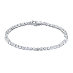 12111136 - 18ct White Gold 6.91cttw Brilliant Cut Diamond Line Bracelet