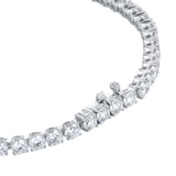 Goldsmiths 18ct White Gold 6.91cttw Brilliant Cut Diamond Line Bracelet