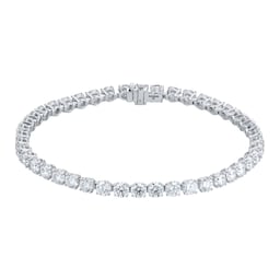 12111137 - 18ct White Gold 9.00cttw Brilliant Cut Diamond Line Bracelet