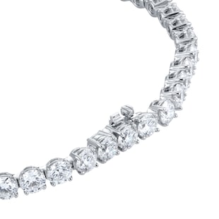 Goldsmiths 18ct White Gold 9.00cttw Brilliant Cut Diamond Line Bracelet
