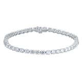 Goldsmiths 18ct White Gold 10.00cttw Brilliant Cut Diamond Line Bracelet