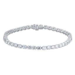 12111138 - 18ct White Gold 10.00cttw Brilliant Cut Diamond Line Bracelet