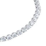 Goldsmiths 18ct White Gold 10.00cttw Brilliant Cut Diamond Line Bracelet