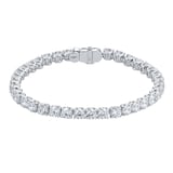 Goldsmiths 18ct White Gold 15.00cttw Brilliant Cut Diamond Line Bracelet