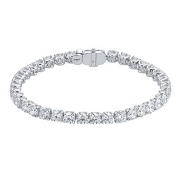 12111139 - 18ct White Gold 15.00cttw Brilliant Cut Diamond Line Bracelet