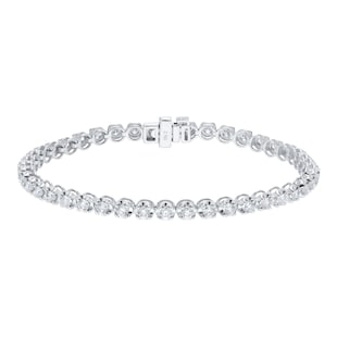 Goldsmiths 18ct White Gold 2.50cttw Brilliant Cut Diamond Line Bracelet
