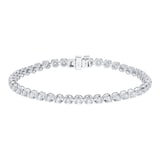 Goldsmiths 18ct White Gold 2.50cttw Brilliant Cut Diamond Line Bracelet