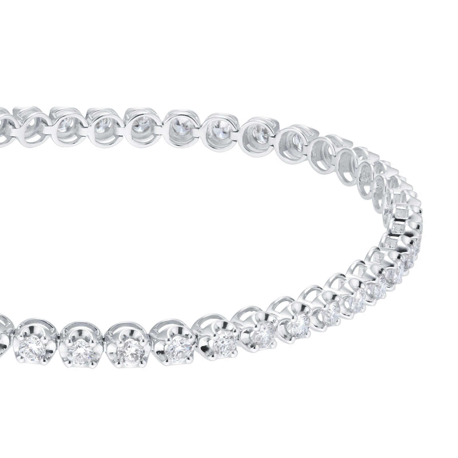 Goldsmiths 18ct White Gold 2.50cttw Brilliant Cut Diamond Line Bracelet Goldsmiths 18ct White Gold 2.50cttw Brilliant Cut Diamond Line Bracelet