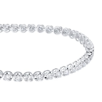 Goldsmiths 18ct White Gold 2.50cttw Brilliant Cut Diamond Line Bracelet