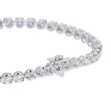 Goldsmiths 18ct White Gold 2.50cttw Brilliant Cut Diamond Line Bracelet