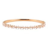 Goldsmiths 18ct Rose Gold 1.87cttw Marquise Cut Diamond Floral Bangle
