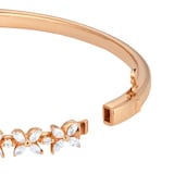 Goldsmiths 18ct Rose Gold 1.87cttw Marquise Cut Diamond Floral Bangle