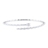 Goldsmiths 18ct White Gold 1.84cttw Marquise Cut Diamond Bangle