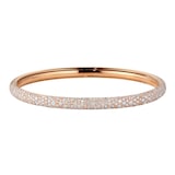 Goldsmiths 18ct Rose Gold 2.76cttw Brilliant Cut Pave Diamond Bangle