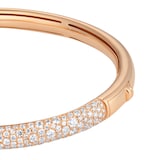 Goldsmiths 18ct Rose Gold 2.76cttw Brilliant Cut Pave Diamond Bangle