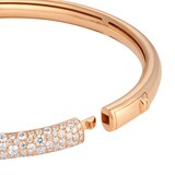 Goldsmiths 18ct Rose Gold 2.76cttw Brilliant Cut Pave Diamond Bangle