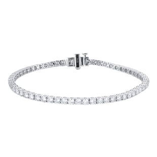 Mappin & Webb 18ct White Gold 5.00cttw Diamond Line Bracelet