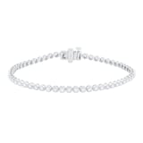 Best Luxury 
18ct White Gold 1.50cttw Brilliant Cut Diamond Line Bracelet