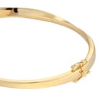 Goldsmiths 9ct Yellow Gold 0.33cttw Diamond Twist Hinged Bangle