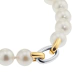 Mappin & Webb 18ct Yellow & White 7.5x8mm Akoya Pearl Bracelet