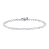 Goldsmiths 9ct White Gold 2.00cttw Brilliant Cut Diamond Line Bracelet