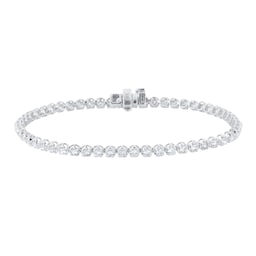 12111180 - 9ct White Gold 2.00cttw Brilliant Cut Diamond Line Bracelet
