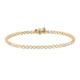 Best Luxury 
9ct Yellow Gold 2.00cttw Brilliant Cut Diamond Line Bracelet