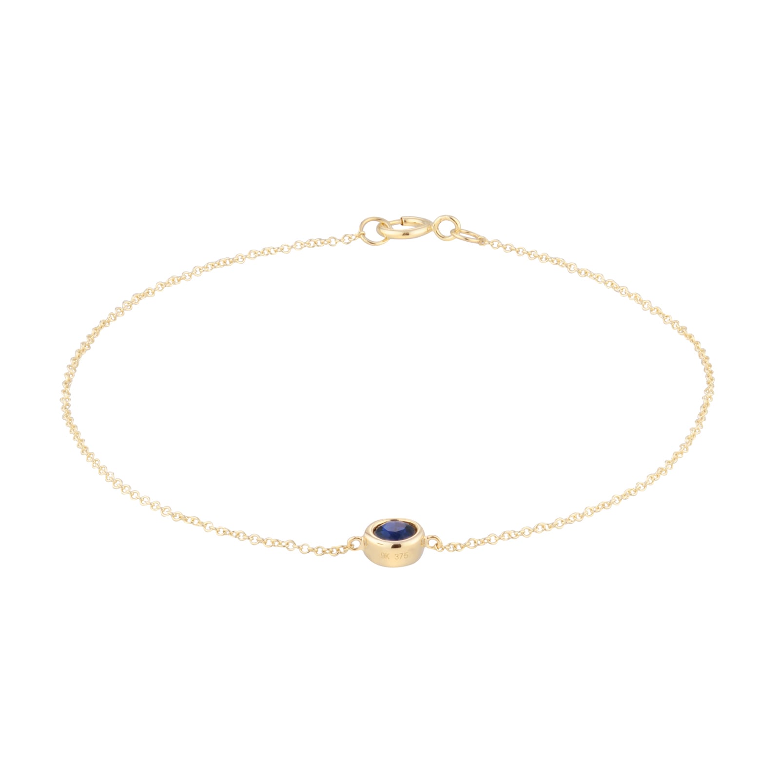 Goldsmiths 9ct Yellow Gold Sapphire Birthstone Bracelet