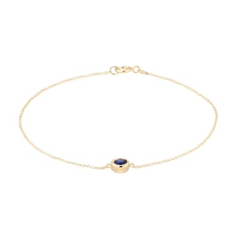 9ct Yellow Gold Sapphire Birthstone Bracelet  